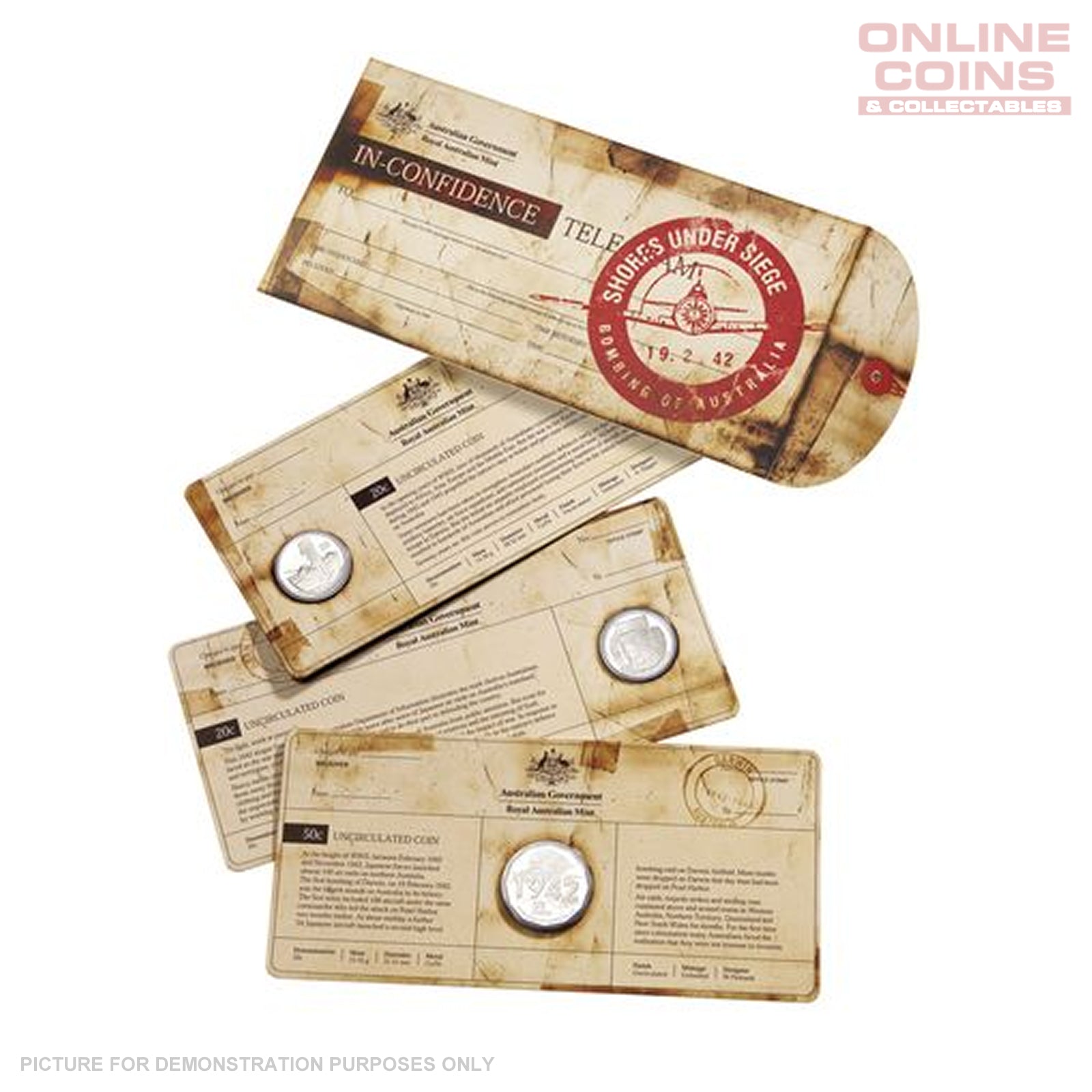 2012 Royal Australian Mint Shores Under Seige - Bombing Of Australia 3-Coin Set